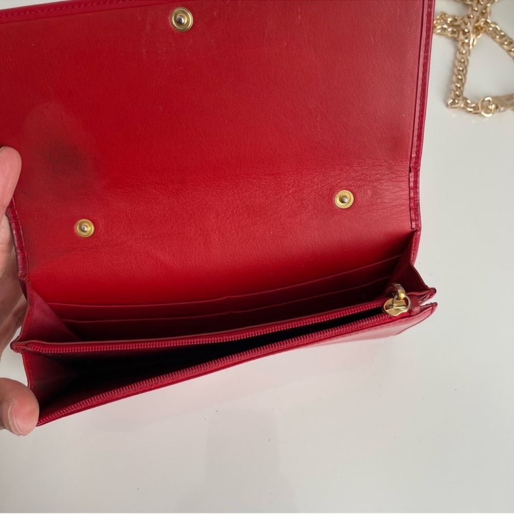 Loewe Red Leather Chain Wallet - Picture 14 of 16